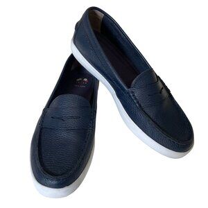 Cole Haan Women’s Nantucket Loafer Navy Blue Leather Slip-On Shoes (Size 8.5)